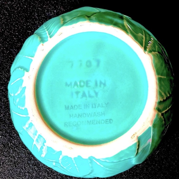 2/$25. SET of TWO CERAMIC TURQUOISE COLOR BOWLS - Picture 5 of 7